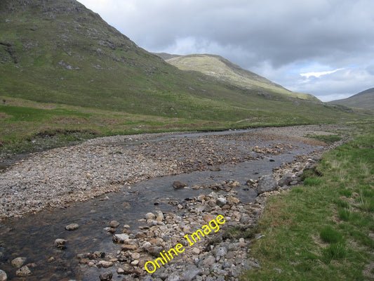 Photo 6x4 River Kinglass Coire Slatach Looking upstream from the bridge t c2010