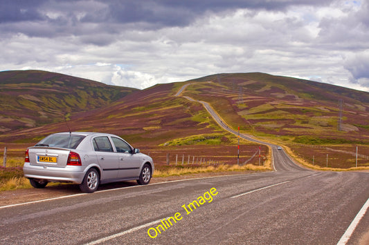 Photo 6x4 The Lecht road Corgarff The hills are purple with heather, and  c2010