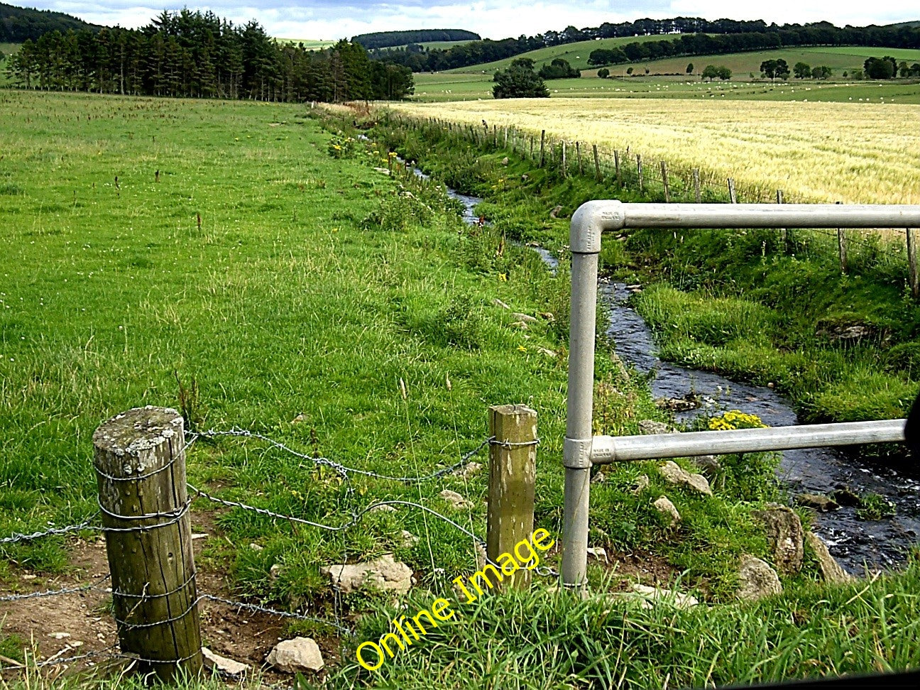 Photo 6x4 Downstream Rumblie Burn Leochel-Cushnie From culvert crossing. c2010