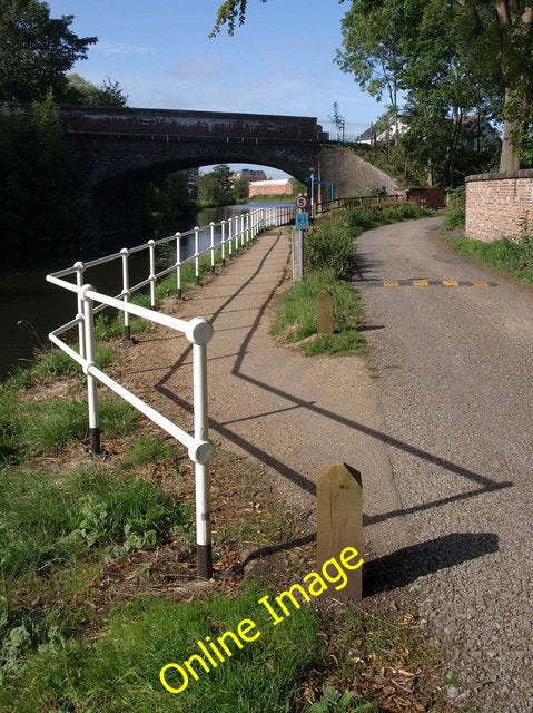 Photo 6x4 Towpath and road, White's Bridge Sale The cycleway veers away f c2010