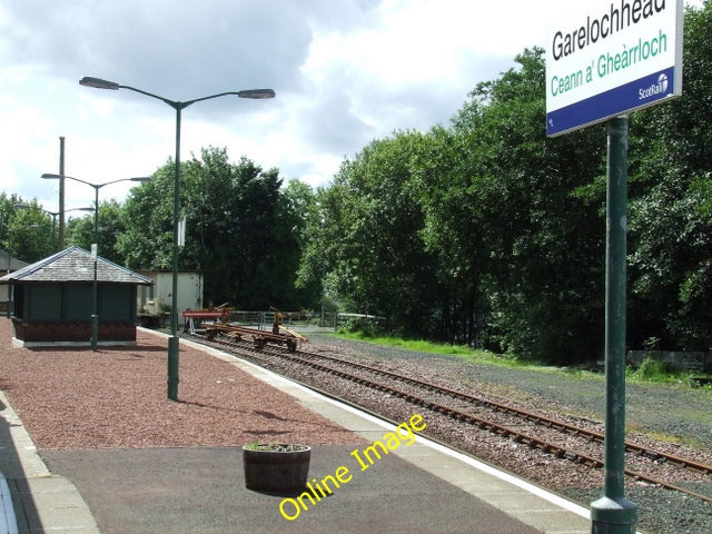 Photo 6x4 Garelochhead railway station The siding runs parallel to the si c2010