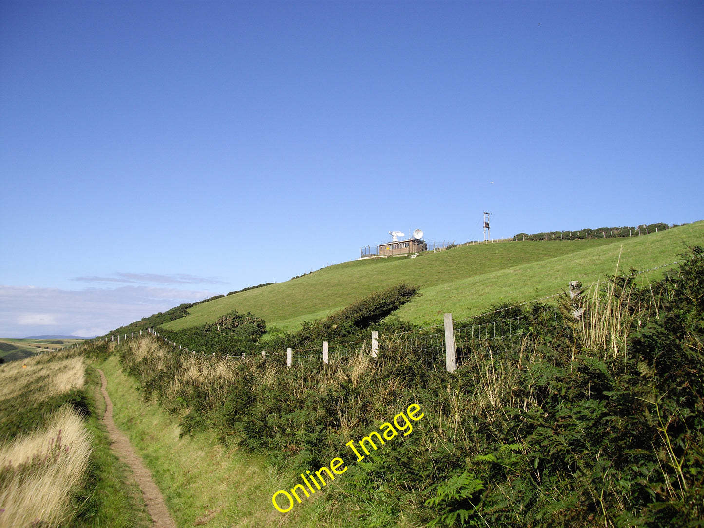 Photo 6x4 Coastal footpath, north of Aberystwyth A radar station can be s c2010