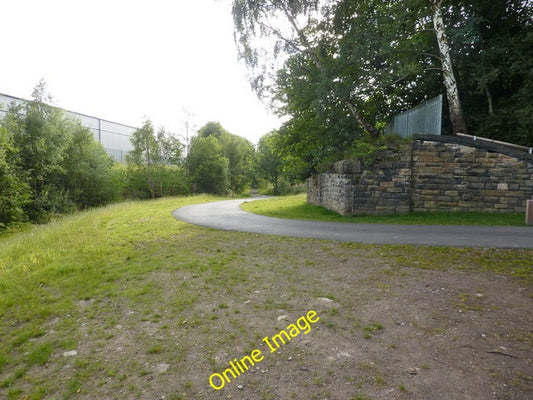 Photo 6x4 Footpath on former railway Padiham The stone work is all what r c2010