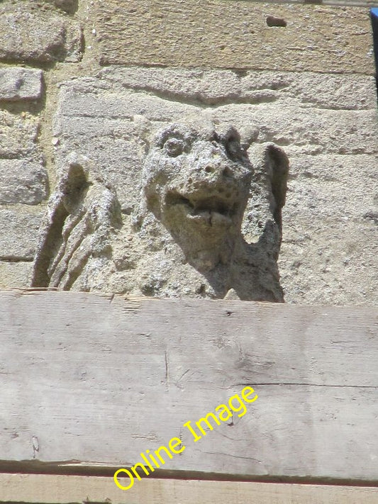 Photo 6x4 Looking over the scaffold board Wantage A second gargoyle looks c2010
