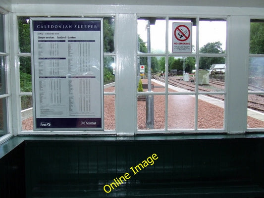 Photo 6x4 Ardlui station Looking north from the waiting room. c2010