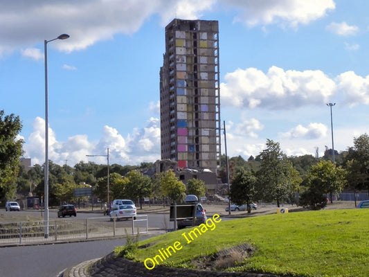 Photo 6x4 Partly Demolished Flats, Ibrox The last of the blocks of high r c2010