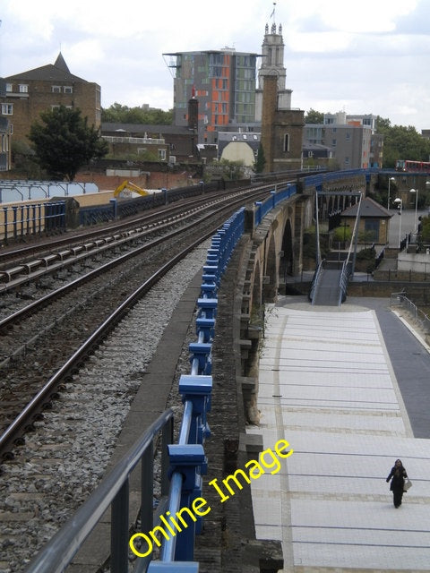 Photo 6x4 Railway tracks from Limehouse DLR Station E14 Bow\/TQ3682 DLR - c2010