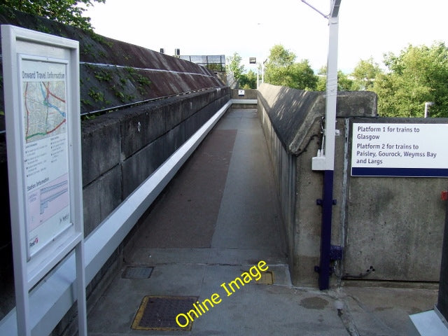 Photo 6x4 Footbridge at Cardonald railway station Looking away from the t c2010