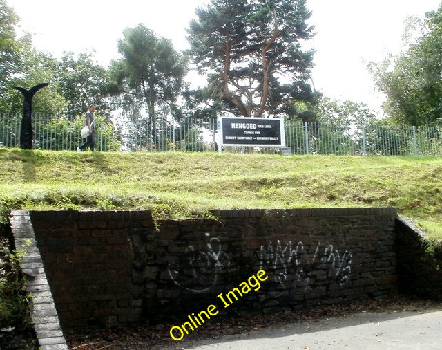 Photo 6x4 Hengoed High Level railway station name board Ystrad Mynach A f c2010