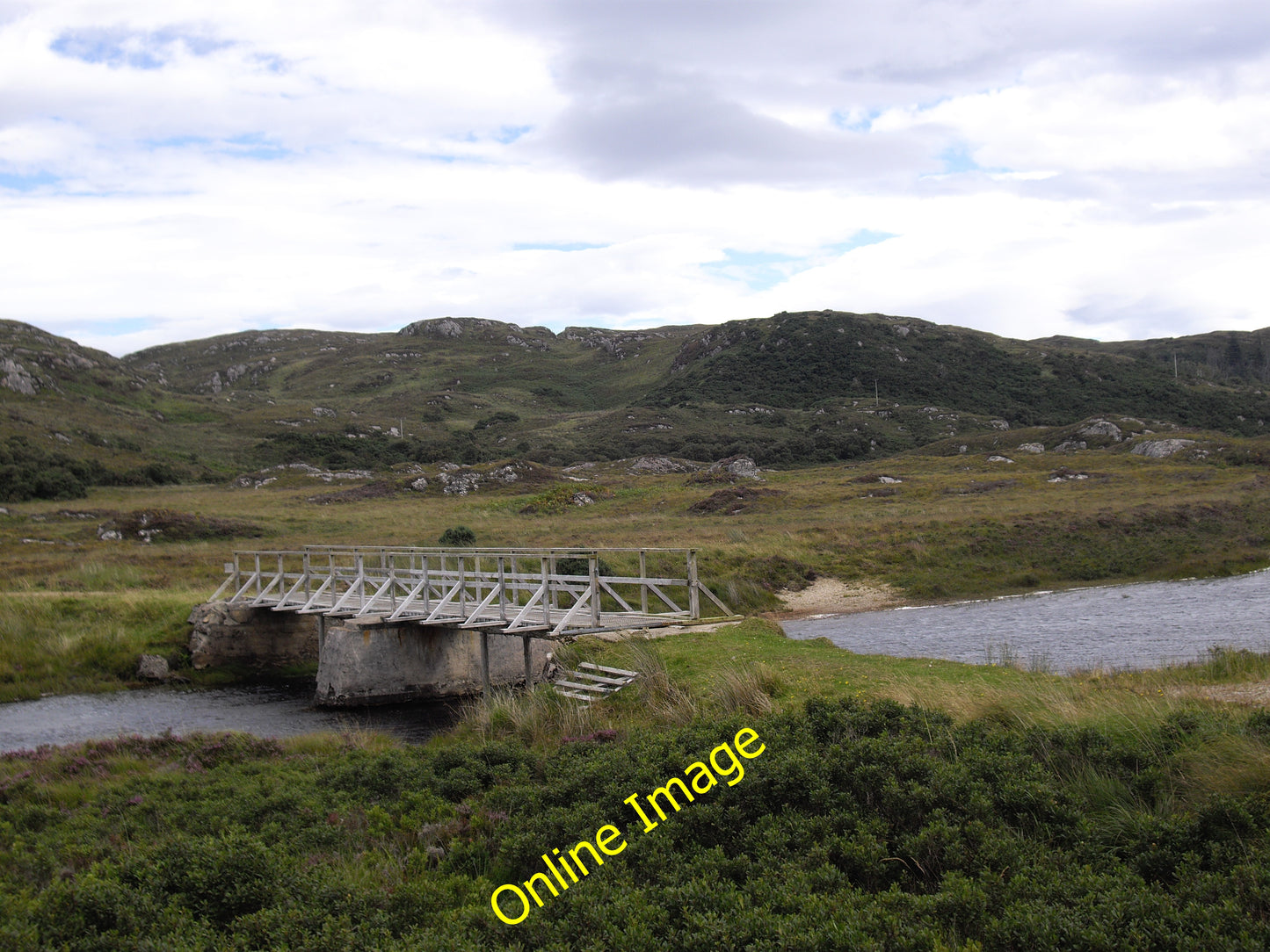 Photo 6x4 Footbridge over the Culag River, near Glencanisp Lodge Lochinve c2010