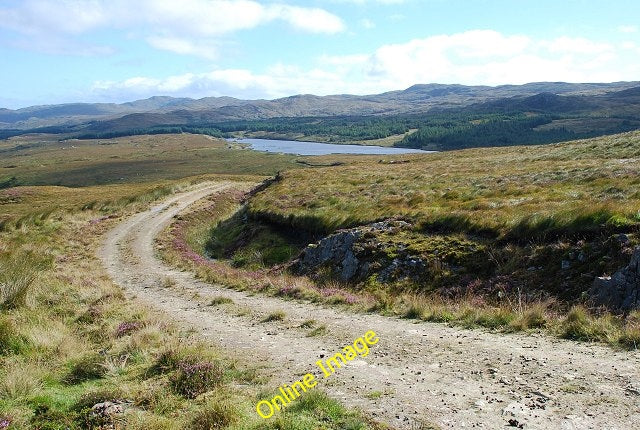 Photo 6x4 Moorland track Ormsary\/NR7472 Loch nan Torran in the distance. c2010