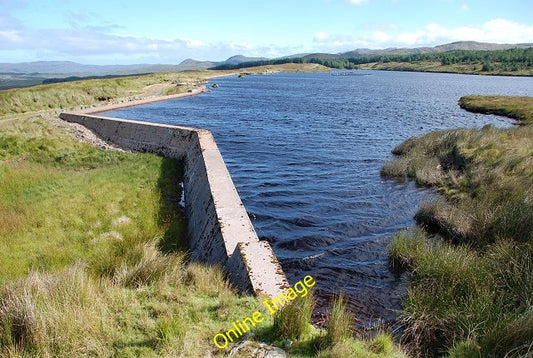 Photo 6x4 Dam on Loch nan Torran Ormsary\/NR7472 This must be the lowest- c2010