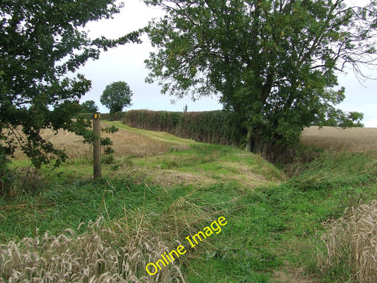 Photo 6x4 Footpath Pointer Post Wiggens Green Footpath pointer post near  c2010