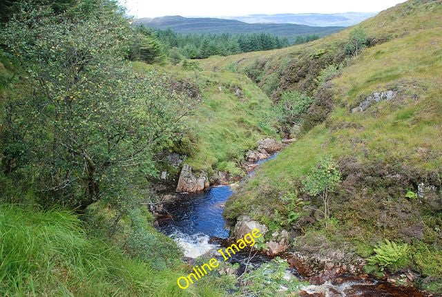 Photo 6x4 Allt Creag nan Gobhar Looking downstream. c2010