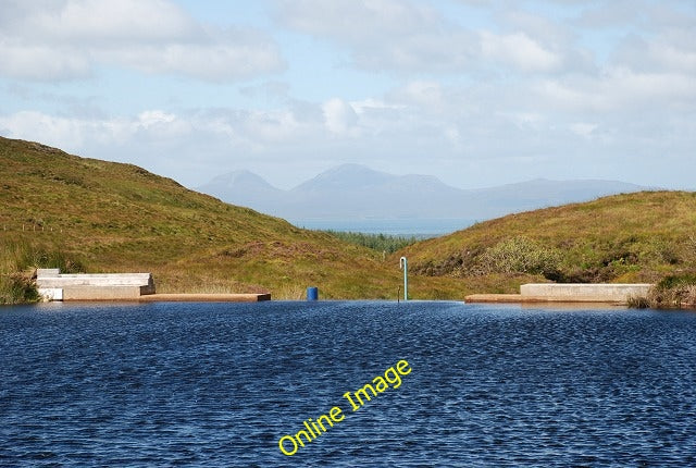 Photo 6x4 Dam fine view Allt Creag nan Gobhar Looking across a dam and a  c2010