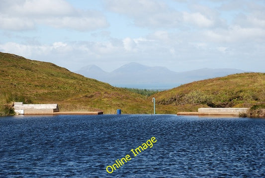 Photo 6x4 Dam fine view Allt Creag nan Gobhar Looking across a dam and a  c2010