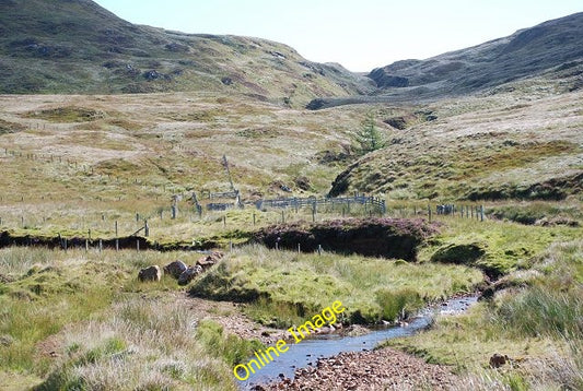 Photo 6x4 Sheep pens Allt Creag nan Gobhar Beyond the pens the Eas Bealac c2010