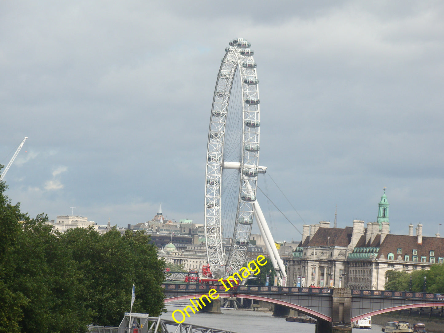 Photo 6x4 View of the London Eye from Vauxhall Bridge Westminster Looking c2010