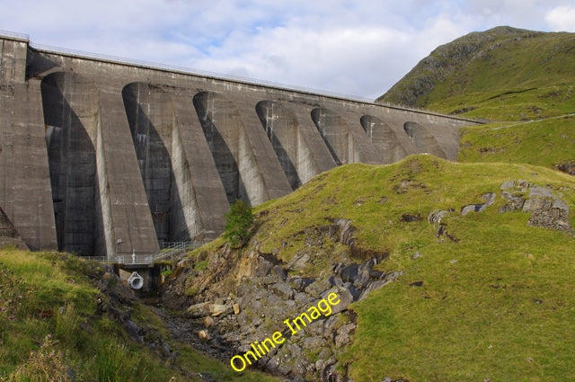 Photo 6x4 Cruachan Dam Innis Chonain The east side of the concrete gravit c2010