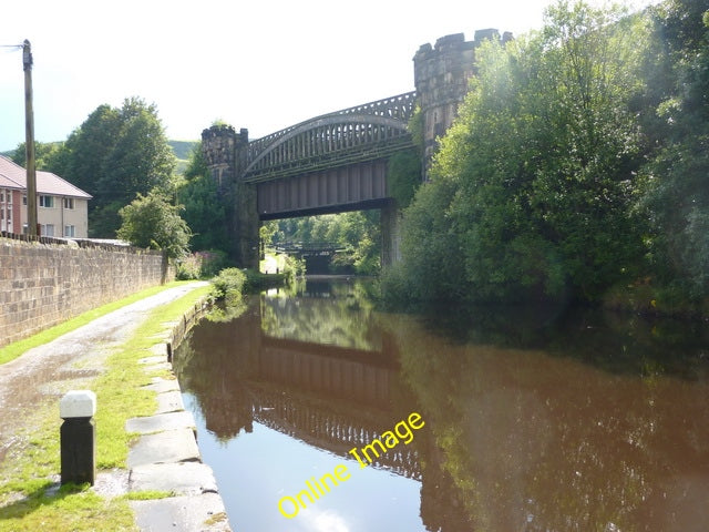 Photo 6x4 Railway bridge over the Rochdale Canal near Gauxholme Todmorden c2010