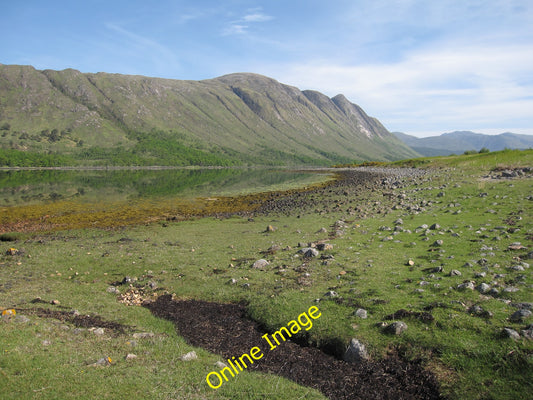 Photo 6x4 Beach by Loch Etive Creag Dhubh\/NN0939 Looking across the loch c2010