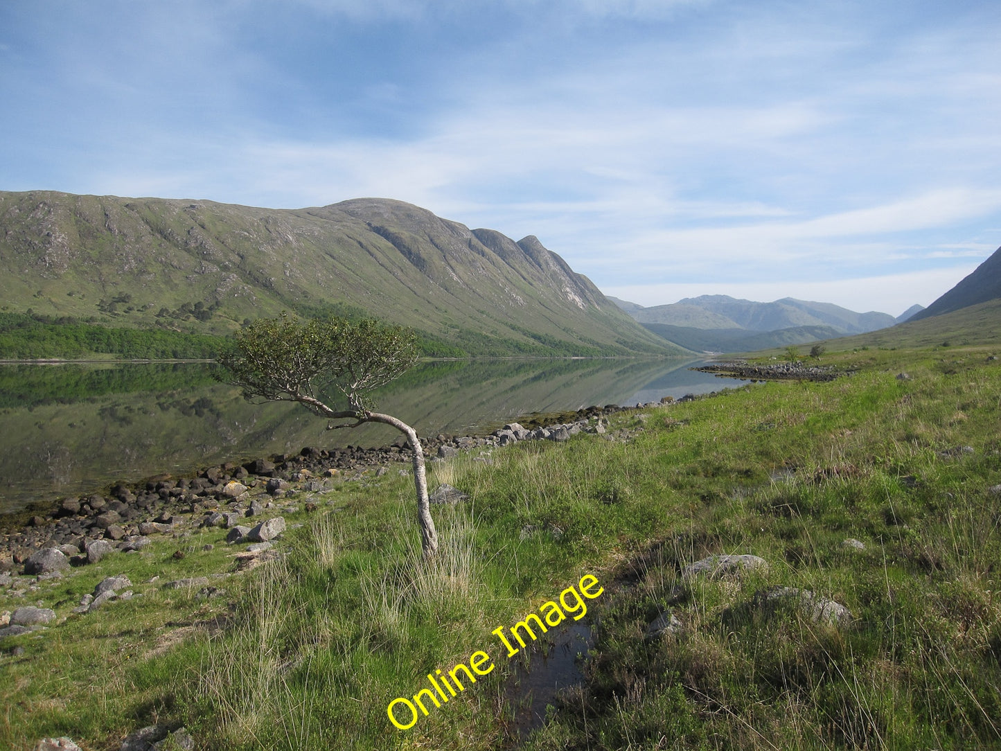 Photo 6x4 Path along Loch Etive Barrs Looking up the sea loch past Beinn  c2010