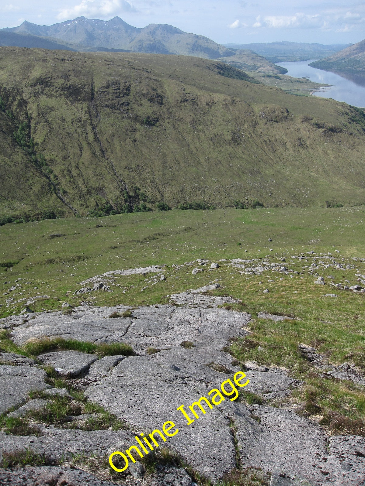 Photo 6x4 Looking down to Allt Ghiusachan Leac nam Fionn From the steep c c2010