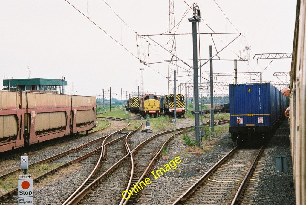 Photo 6x4 Bescot railway yard Wednesbury View of car carriers and freight c2010