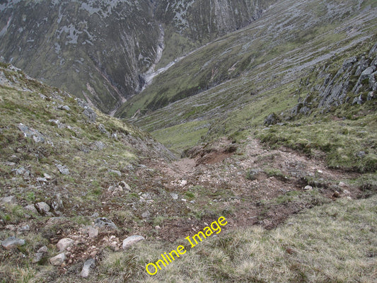 Photo 6x4 Gully down Stob an Duine Ruaidh Actively eroding near the top o c2010