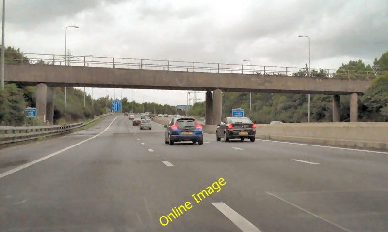 Photo 6x4 Rail Bridge Over The M60 Cheadle\/SJ8688 Railway bridge crossin c2010