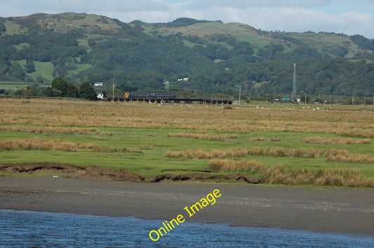 Photo 6x4 Train crossing the Dyfi Glandyfi A train crossing the bridge ov c2010