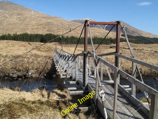 Photo 6x4 Suspension Bridge over the Abhainn Shira Doire nan Taghan This  c2010