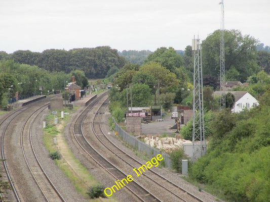 Photo 6x4 Round to the station Cholsey The railway sweeping round towards c2010