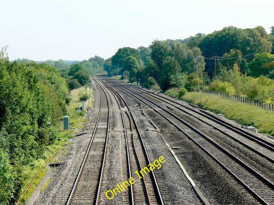 Photo 6x4 Main railway line to Pangbourne and points east, Lower Basildon c2010