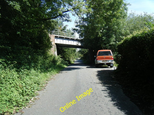 Photo 6x4 Crown Road North ends beyond the railway bridge Kenfig Hill  c2010