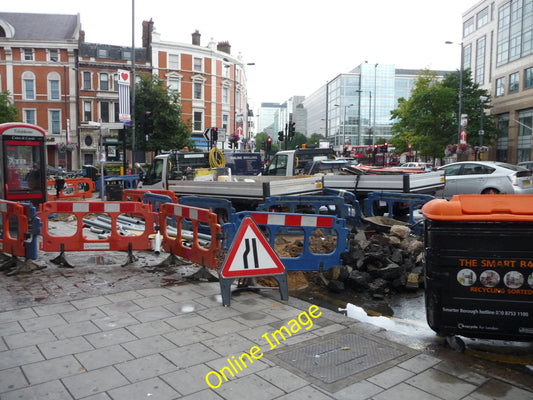 Photo 6x4 London : Hammersmith - Hammersmith Road Roadworks Hammersmith\/ c2010