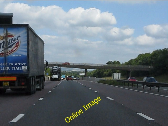 Photo 6x4 M5 Motorway - Brockworth Road bridge Badgeworth The concrete bl c2010