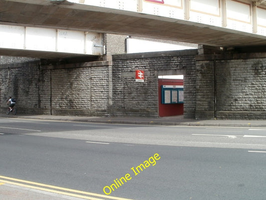 Photo 6x4 Cardiff : Penarth Road entrance to Grangetown railway station C c2010