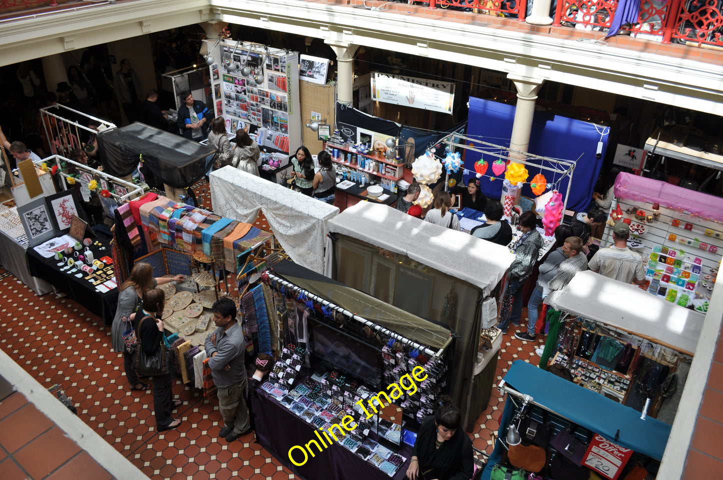 Photo 6x4 London : Camden - Camden Town Market Looking down onto people a c2010