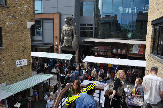 Photo 6x4 London : Camden - Middle Yard Camden Town A busy crowd on what  c2010