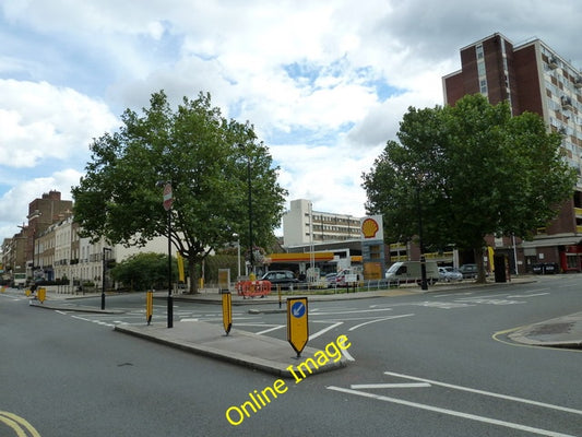 Photo 6x4 Petrol station at the junction of Ebury Street and Semley Place c2010