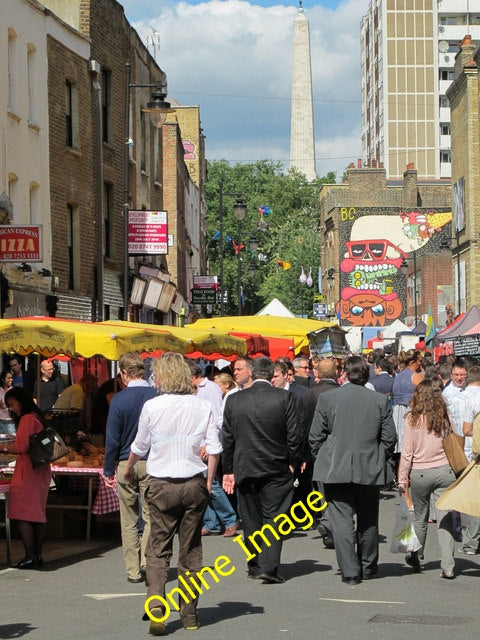 Photo 6x4 Whitecross St Market London The food market is very busy on Fri c2010