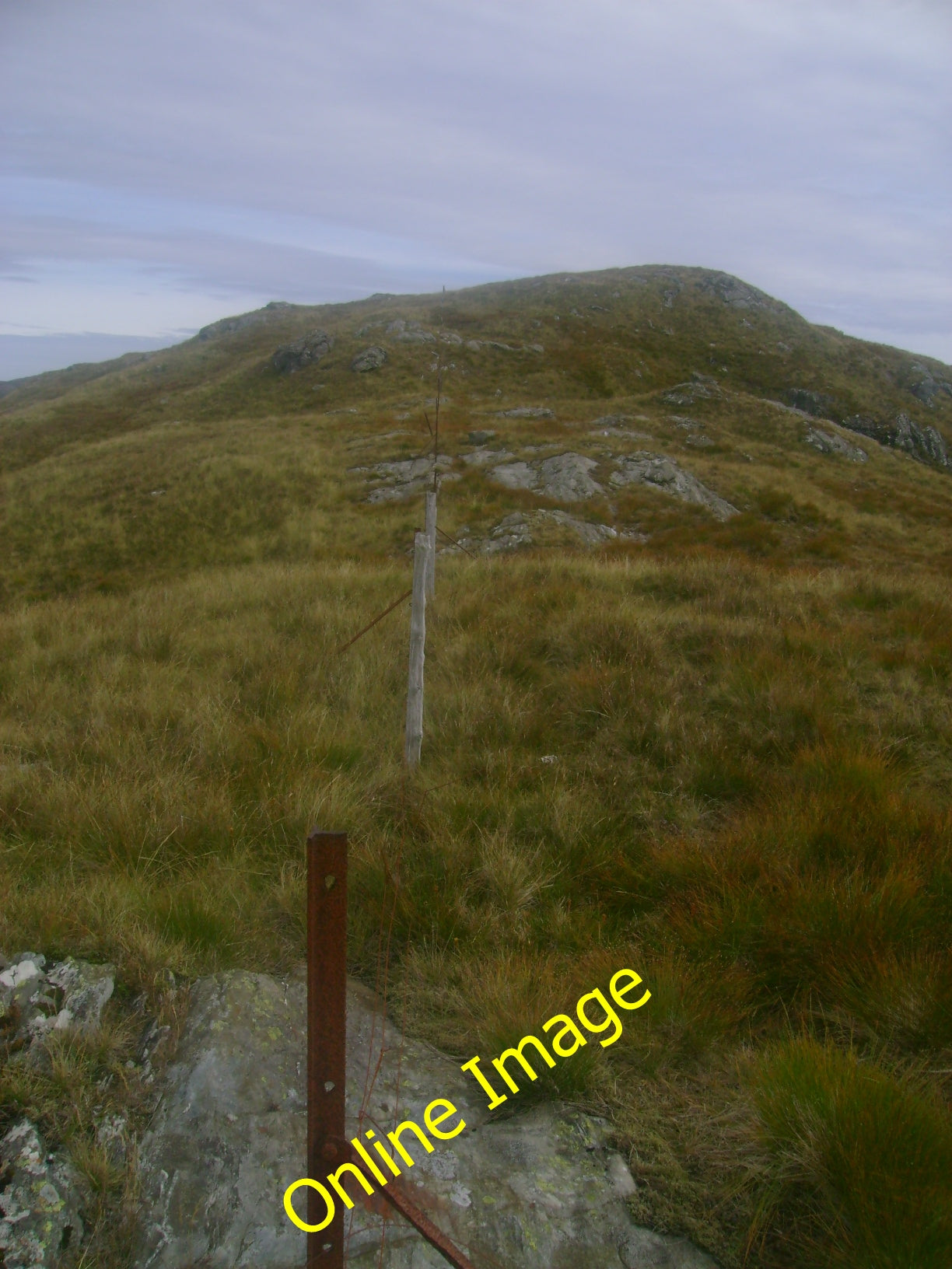 Photo 6x4 Fenceline on Maol an Fhithich Ardlui Neglected fence posts on M c2010