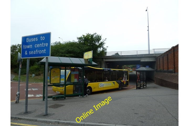 Photo 6x4 Bus stop outside Bournemouth Station  c2010