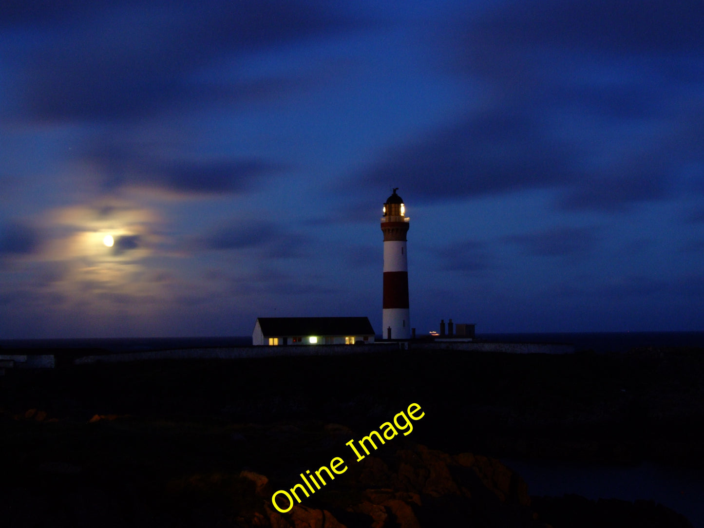 Photo 6x4 Buchan Ness Lighthouse at Night Boddam\/NK1342 10 second exposu c2010