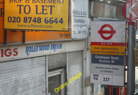 Photo 6x4 Goldhawk Road station bus stop, W12 Hammersmith\/TQ2279 Current c2010