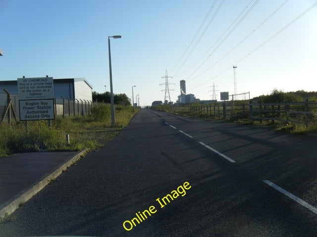 Photo 6x4 Power Station access road Baglan  c2010