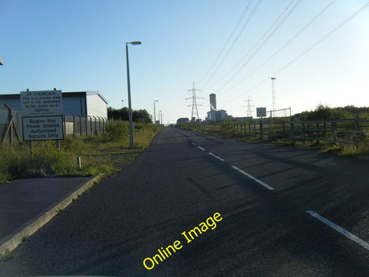 Photo 6x4 Power Station access road Baglan  c2010