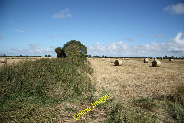 Photo 6x4 Mill Lane view Huttoft The line of the old railway trackbed bet c2010