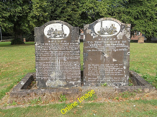 Photo 6x4 Gravestones of two men killed whilst building the railway Broms c2010